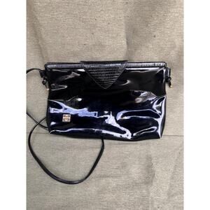 Vintage Givenchy Black Patent Leather Crossbody Bag